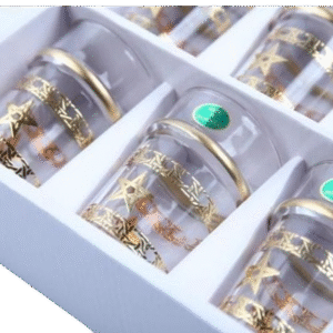 Verres à thé Traditionnels  6 piéces  beldi doré