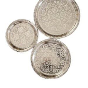 Plateau artisanal siniya à thé rond