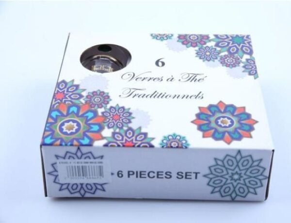 Verres à thé Traditionnels  6 piéces  beldi doré - Image 3